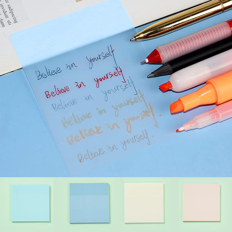 Waterproof transparent sticky notes