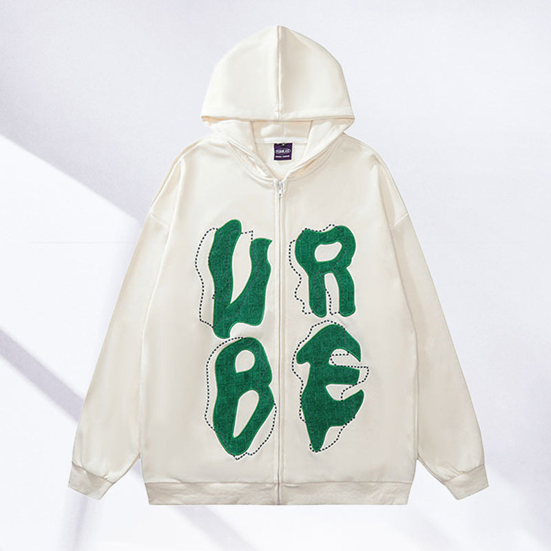 Letter Embroidered Hoodie