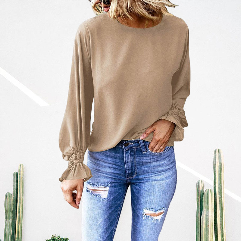 Ruffled Puff Sleeve Top