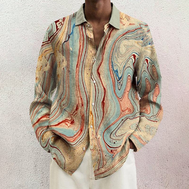 Cotton Linen Long-sleeved Casual Shirt