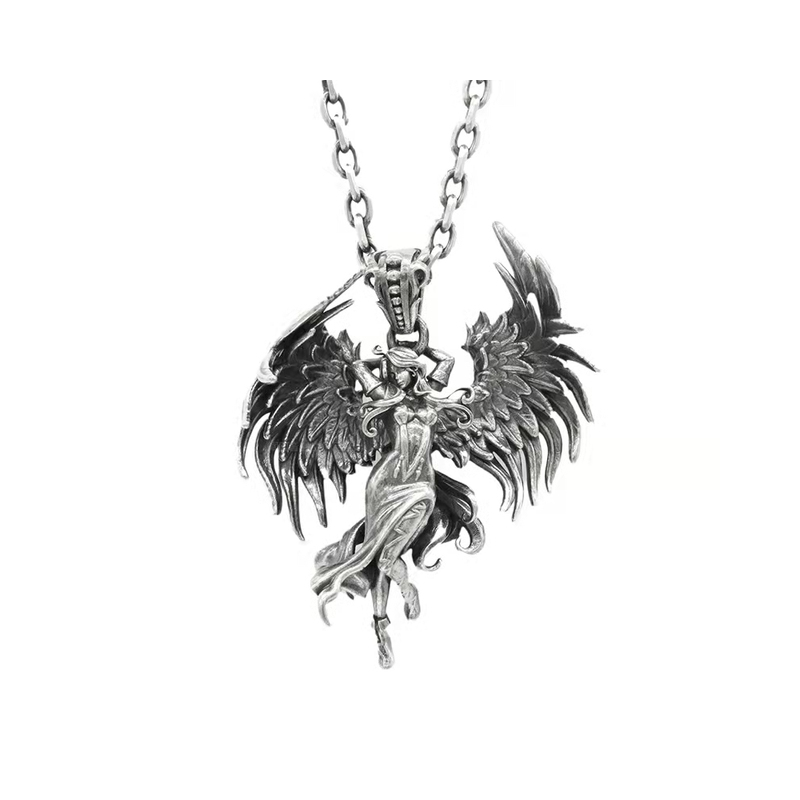 Evil Angel Pendant Necklace