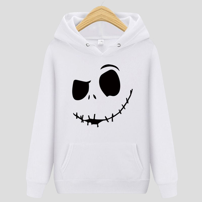 Men's Halloween Smiley Print Hoodie