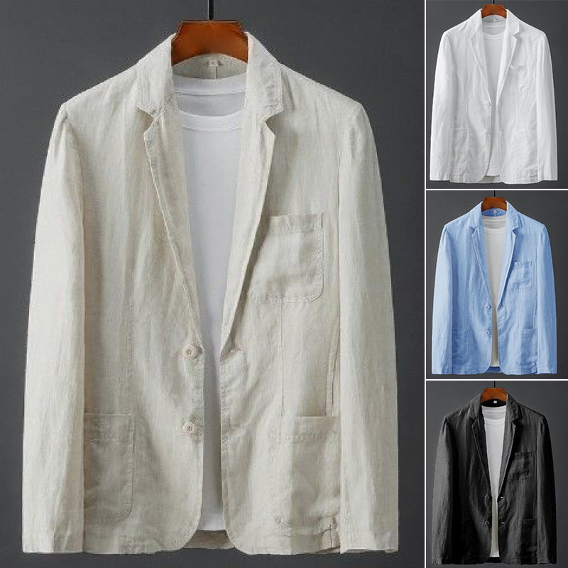 Solid Linen Suit