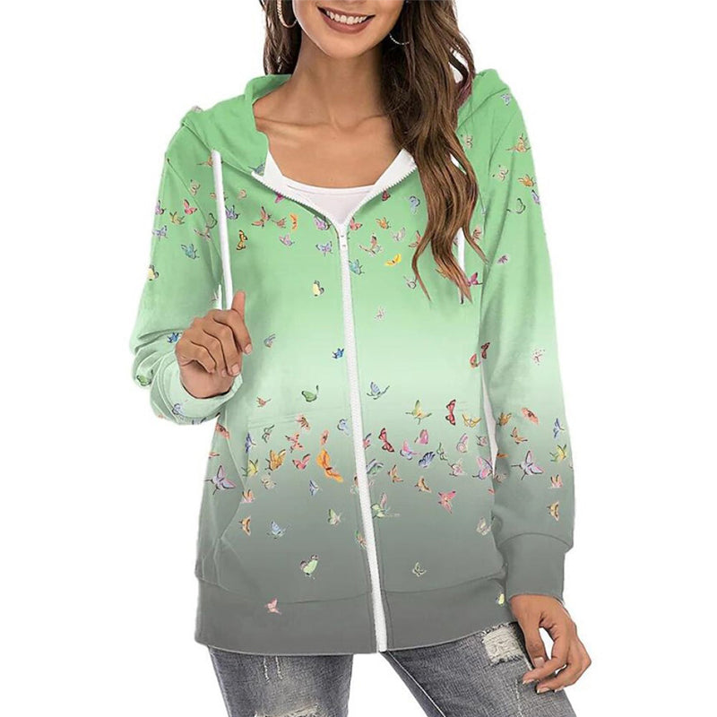 Gradient Print Hooded Sweatshirt