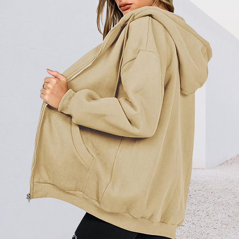 Zip Hooded Cardigan Jacket