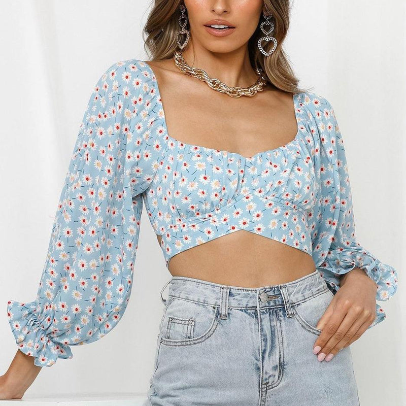 Off-the-shoulder Strappy Crop Top