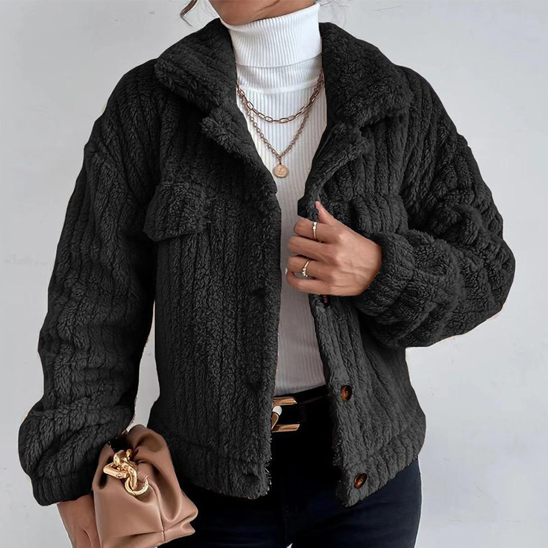 Lapel Plush Jacket