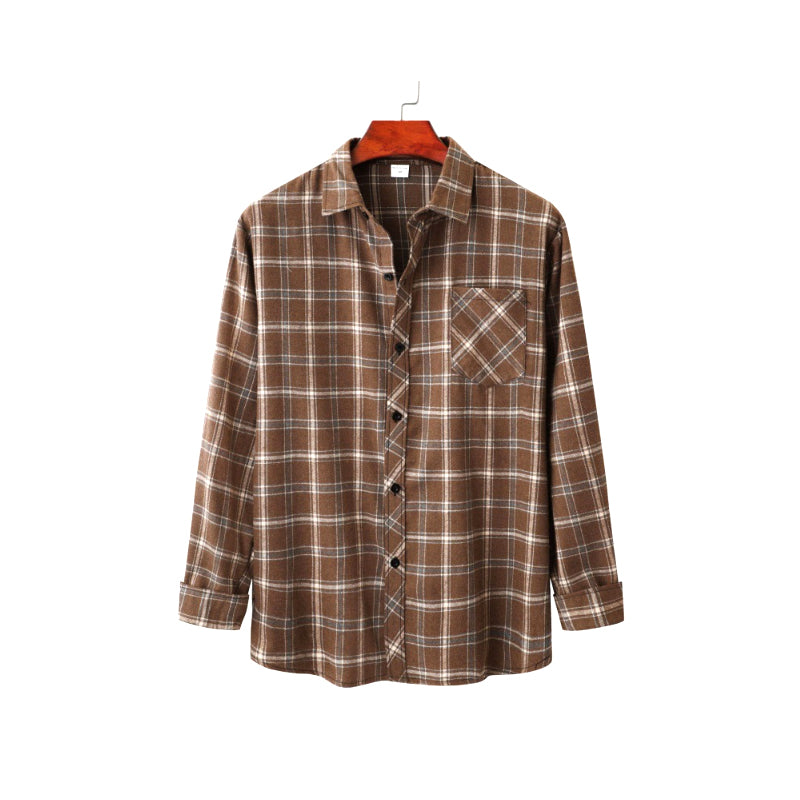 Men's Plaid Loose Shirt