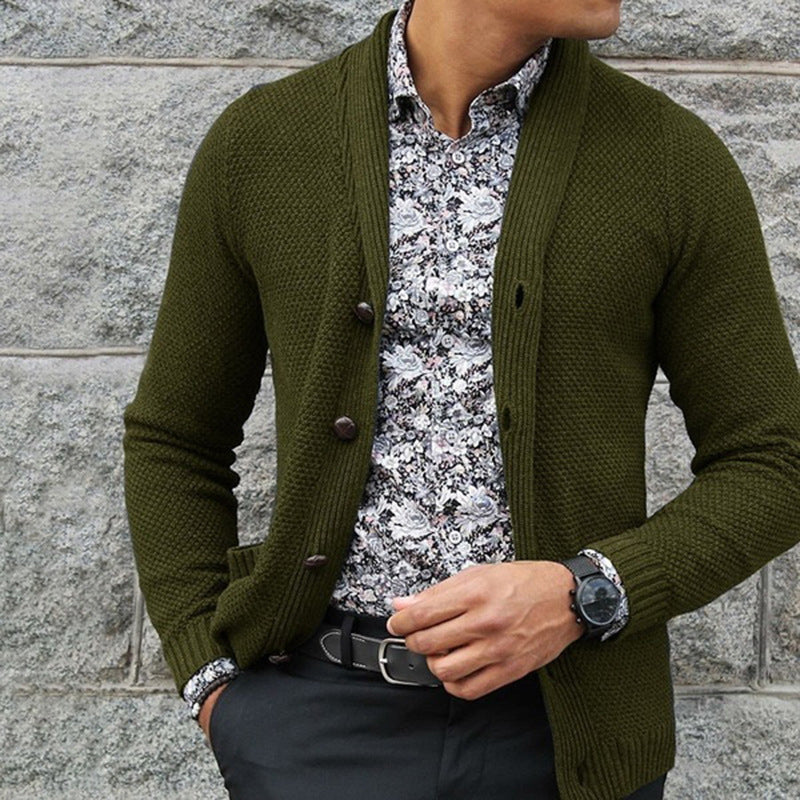 Men's Cardigan Single Breasted Knit Top