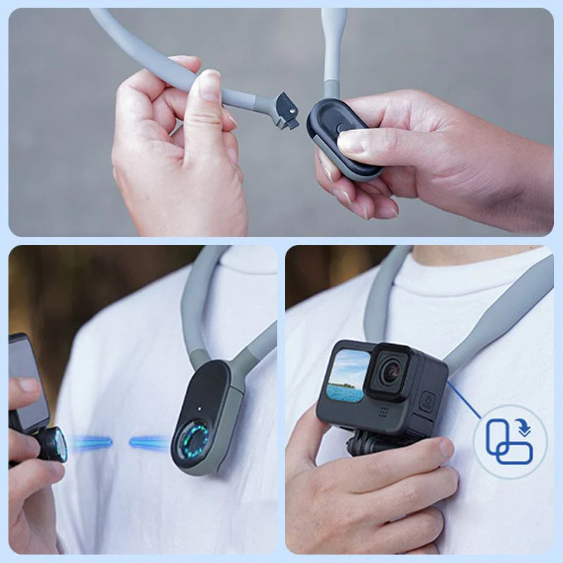U-shaped neck mount for sports cameras