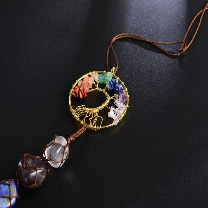7 Chakra Stone Healing Crystal Tree of Life Decoration