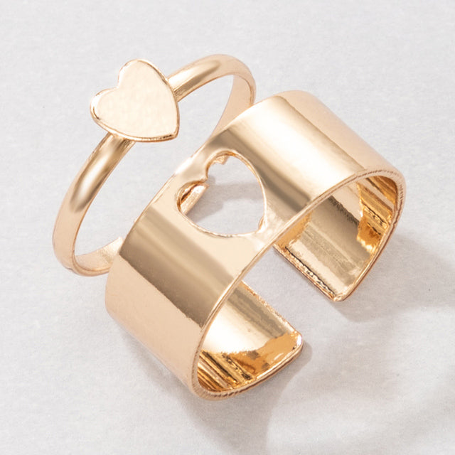 New Fashion Alloy Metal Couples Ring