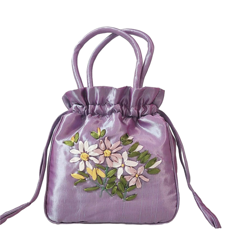 Embroidered Floral Pattern Pouch