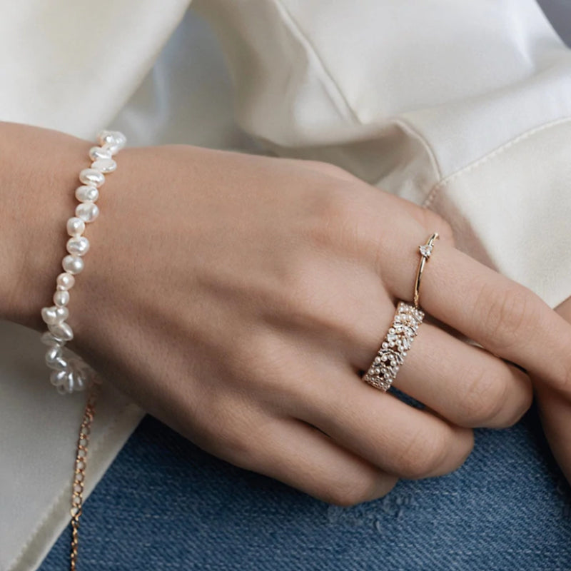 Crystal Pearl Ring