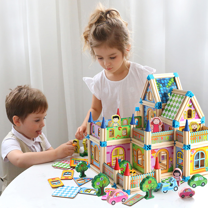 DIY Master of Architecture Wooden Castle Blocks