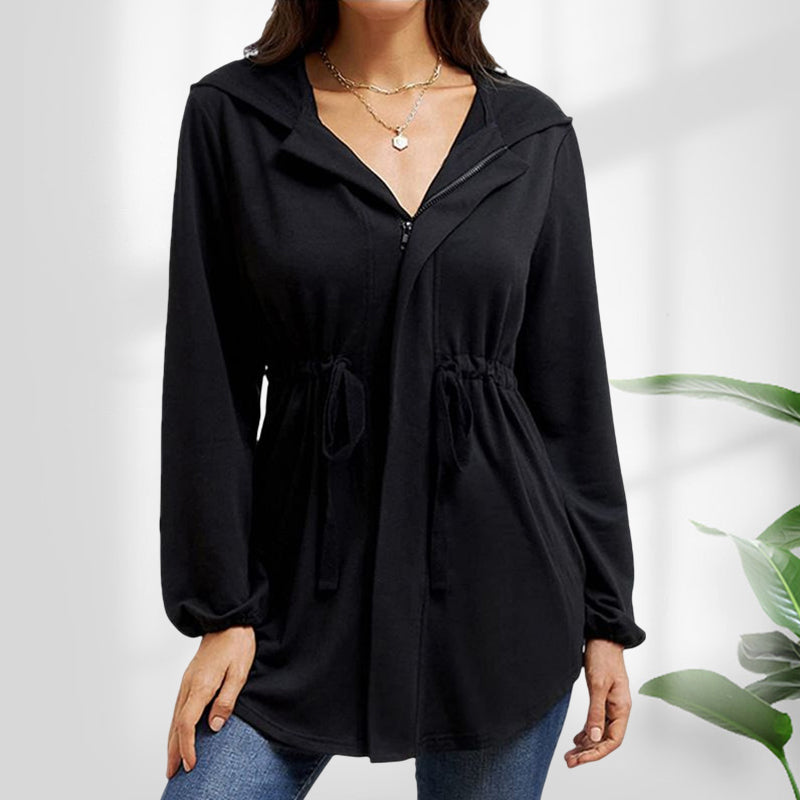 Belted Balloon Sleeve Jacket