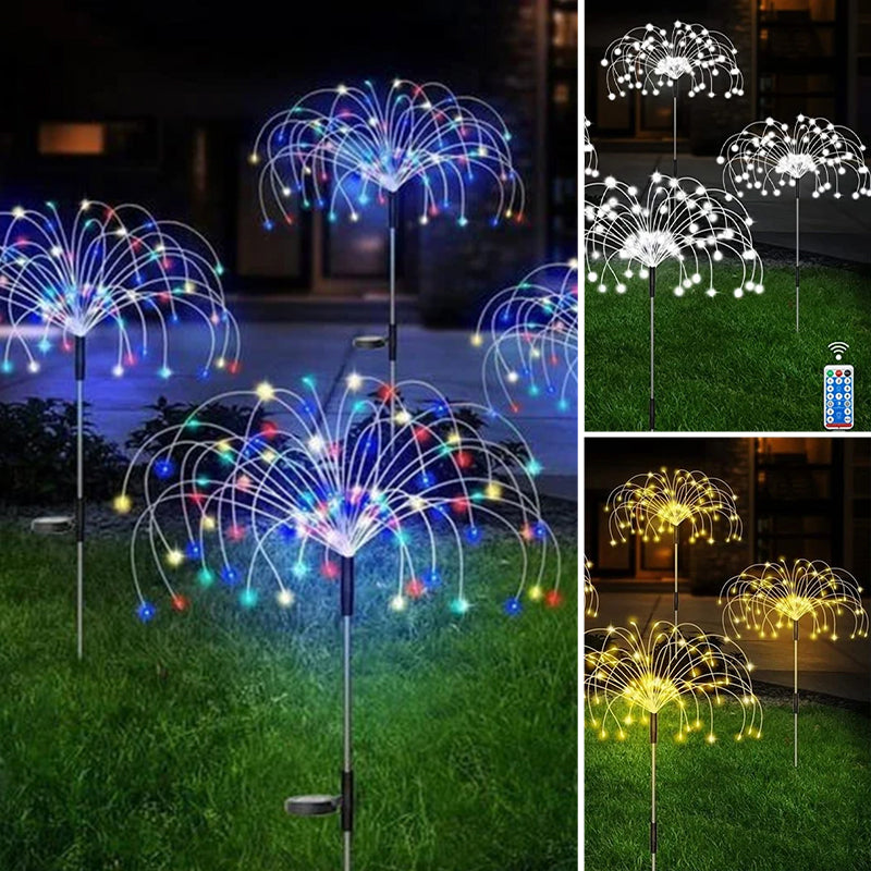 Waterproof  Solar Garden Fireworks Lamp