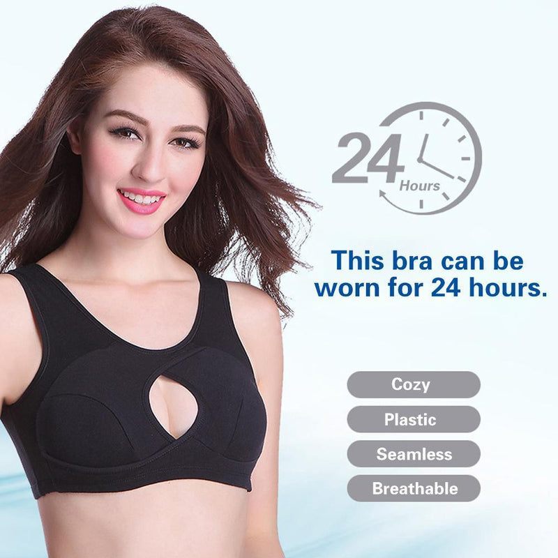 Women Anti-Sagging Cotton Sports Bra, 3 packs