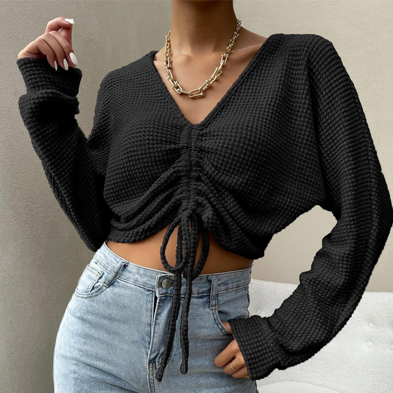 Knitted Drawstring T-shirt