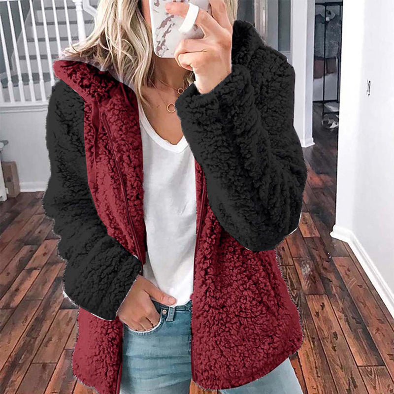 Hooded Plush Autumn Winter Jacket