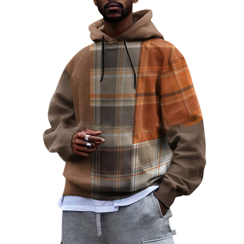 Round Neck Botanical Print Hoodie Sweatshirt