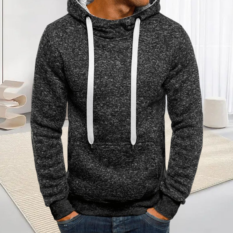 Men's Fleece Hooded Pullover Slim Sweater