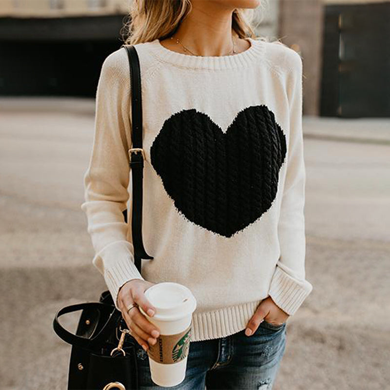 Women's Plus Size Love Sweater Pullover