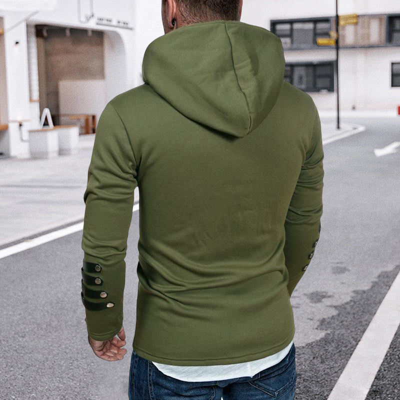 Paneled Hoodie Sweatshirt