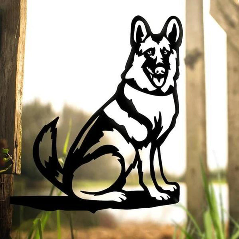 Metal Dog Silhouette Puppy