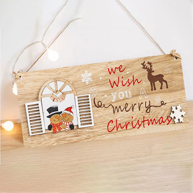 Christmas Wooden Hanging Sign