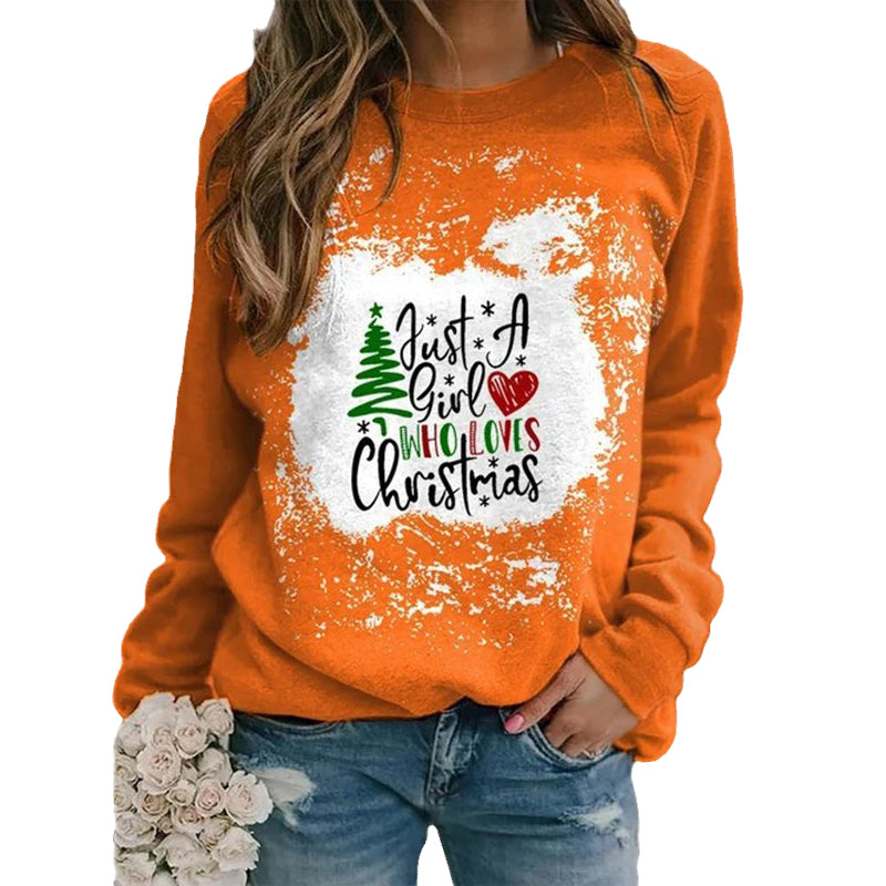 Christmas Motif Print Long-sleeved T-shirt