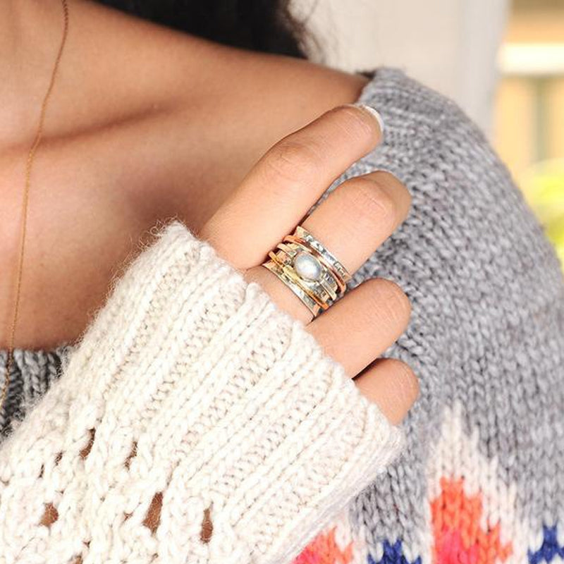 Moonstone Meditation Ring