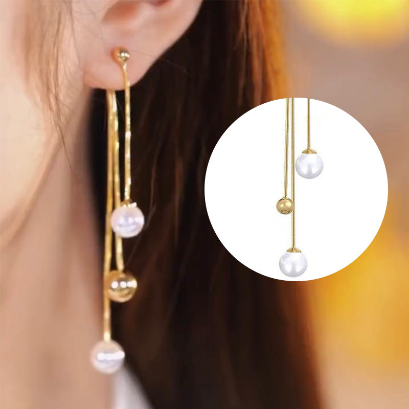 Mermaid Bead Fringe Earrings
