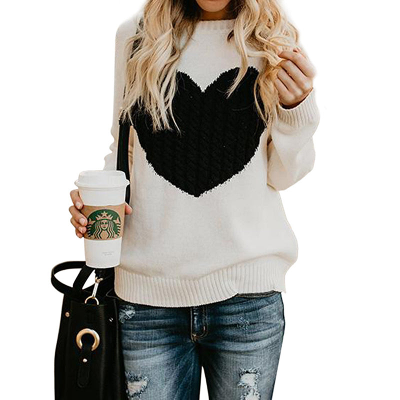 Women's Plus Size Love Sweater Pullover