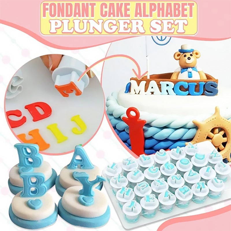 Alphabet Fondant Plunger Cutter