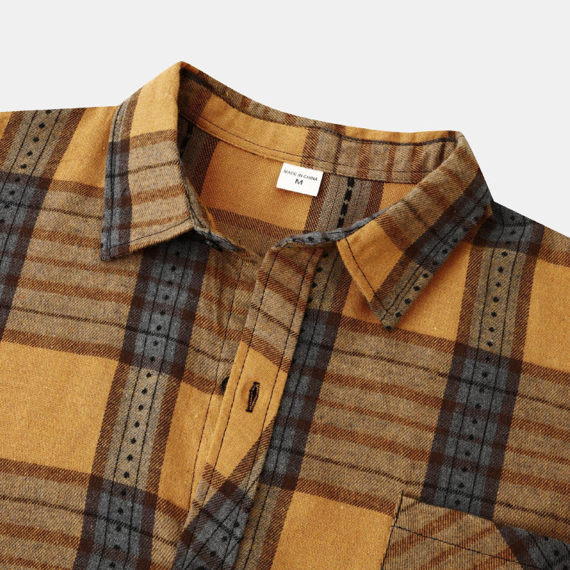 Men's Plaid Loose Shirt