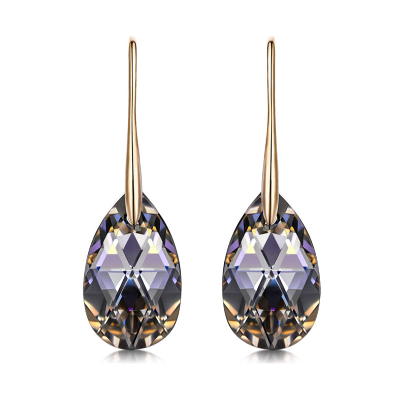 Black Aurora Borealis Drop Earrings