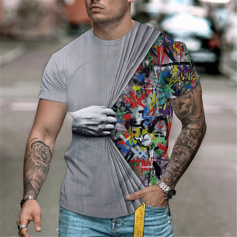 Men's 3D Print Graphic T-shirt