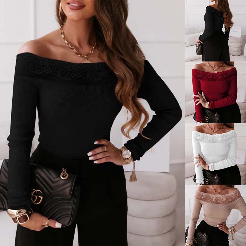 Lace-paneled Sweater