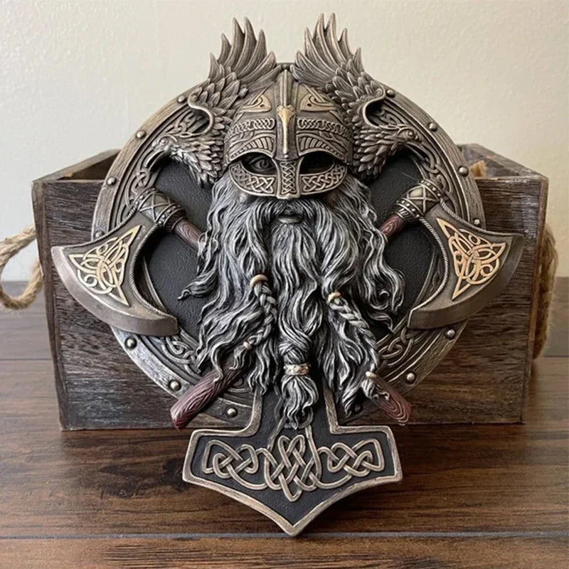 Retro Viking Berserker Double Axe Wall Decorative