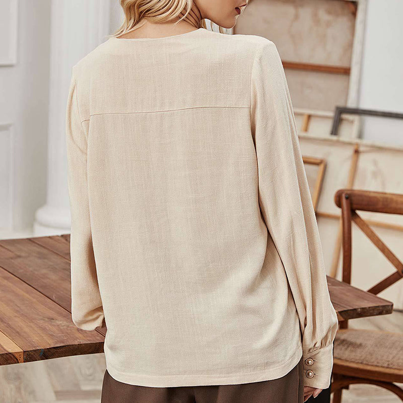 Single-breasted Loose-fitting Shirt