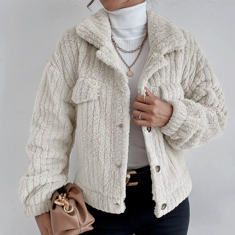 Lapel Plush Jacket