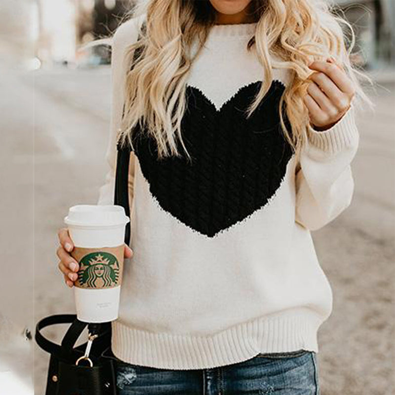 Women's Plus Size Love Sweater Pullover