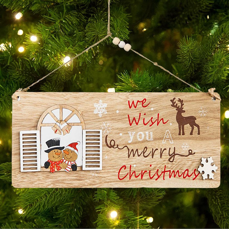 Christmas Wooden Hanging Sign