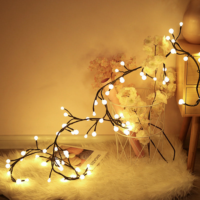 Branch Rattan String Lights