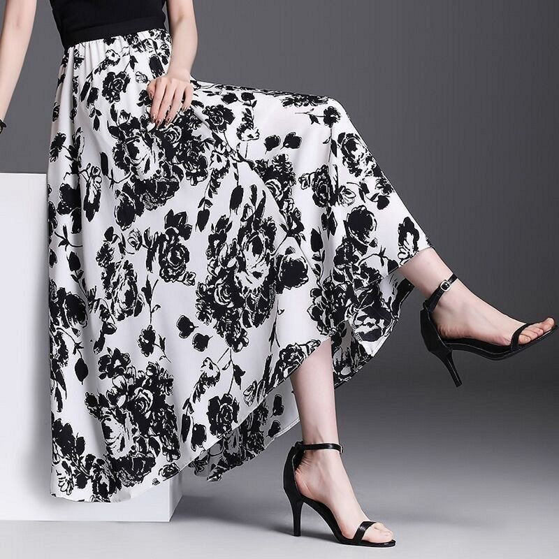 Simple Stretch Fitted A-Line Midi Skirt