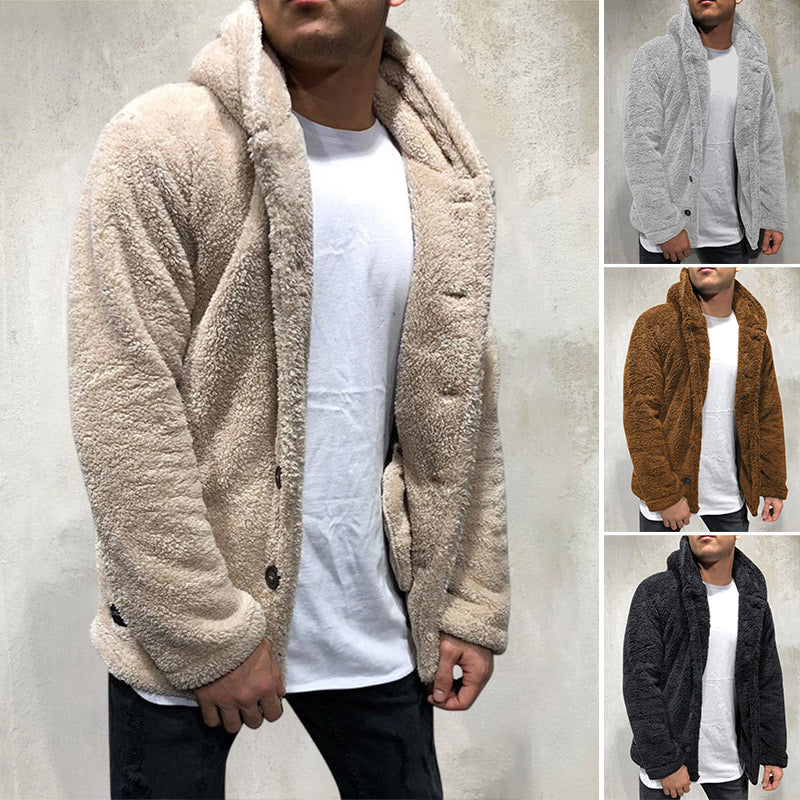Mens Fuzzy Sherpa Jacket