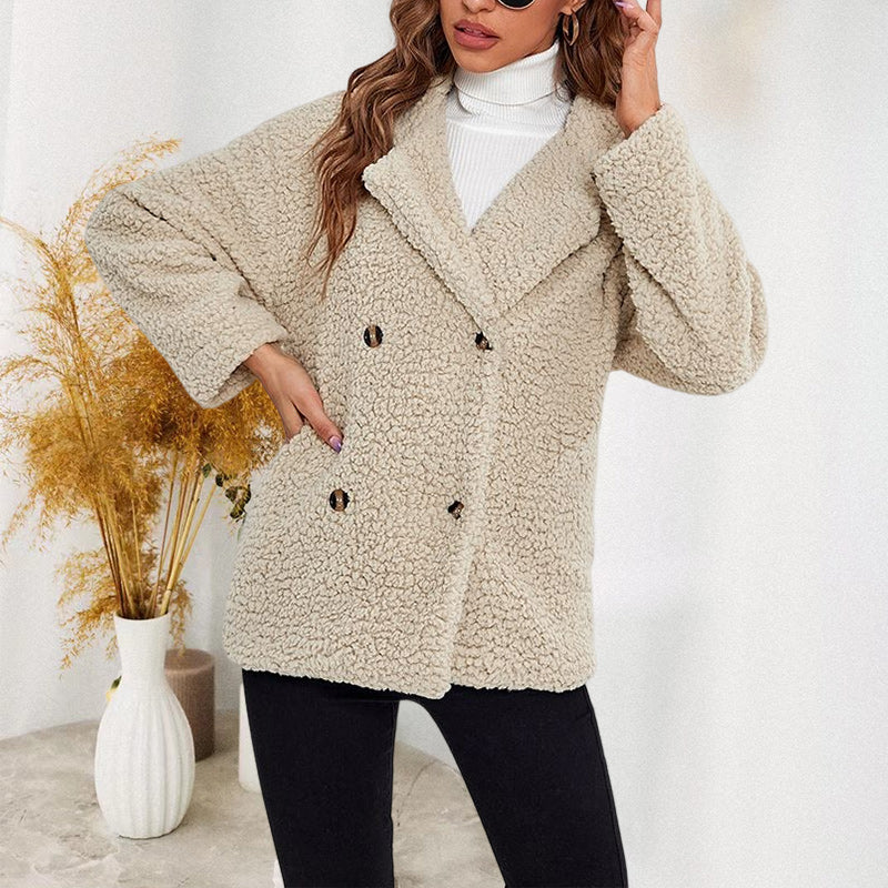 Lapel Loose Plush Jacket