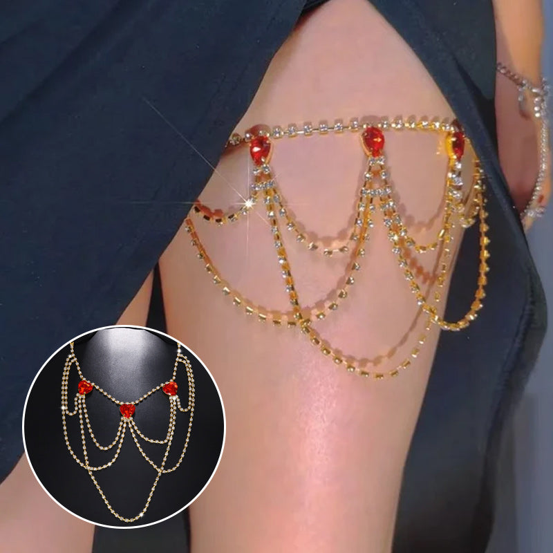 Summer Sexy Layered Diamond Leg Chain
