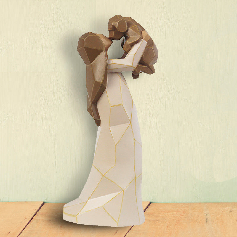 Little Girl Hugging Dog Decoration